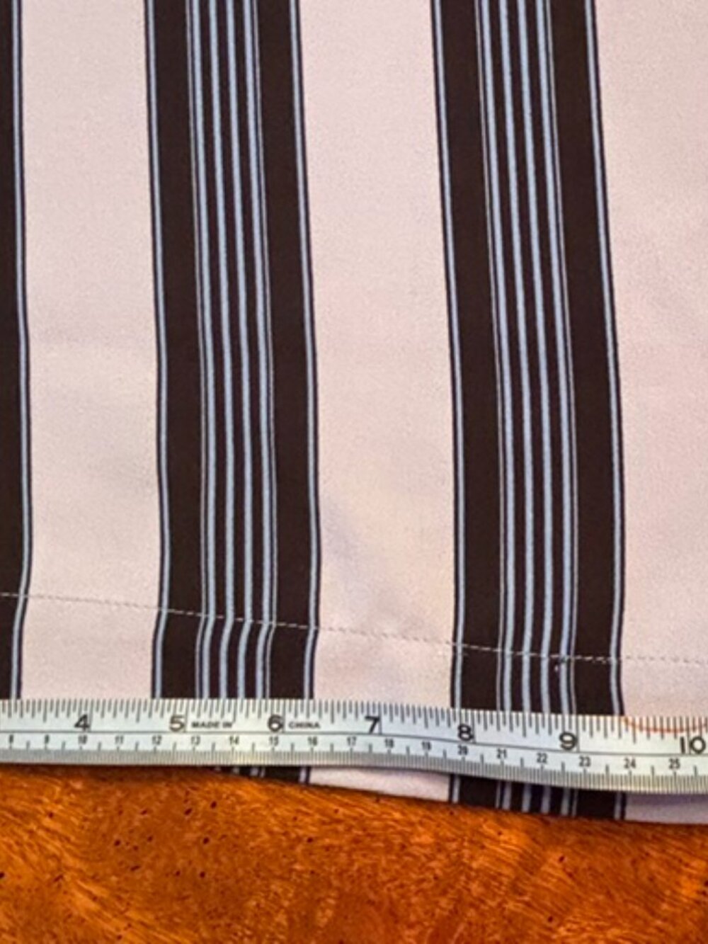 Ann Taylor Loft Blue and Black striped Wide Leg Pants with Belt Size 6 - Picture 8 of 10